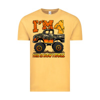 Vintage Mustard i'm four this is how i roll monster truck birthday Vintage Tee - Jasminsmagicworld