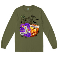 Army Green Sorta Sweet Sorta Spooky Long Sleeve Tee - texasbilliewilder