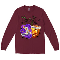 Burgundy Sorta Sweet Sorta Spooky Long Sleeve Tee - texasbilliewilder