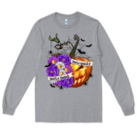 Heather Grey Sorta Sweet Sorta Spooky Long Sleeve Tee - texasbilliewilder