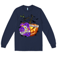 Navy Sorta Sweet Sorta Spooky Long Sleeve Tee - texasbilliewilder