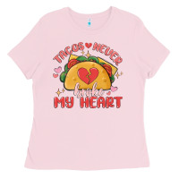 Bubblegum Pink tacos never broke my heart Ladies Tee - MaliasSmallBusiness