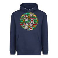 Navy hispanic heritage month round earrings 4 Heavyweight Hoodie - BundleAndBundleShop