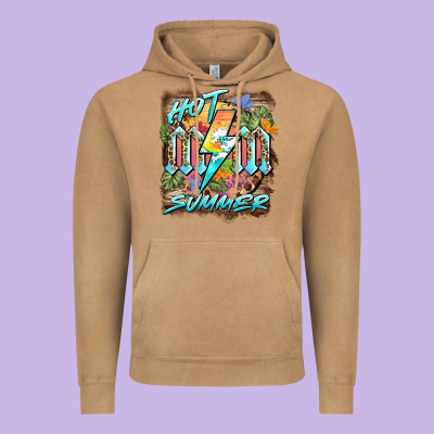 Hot Mom Summer Vintage Hoodie Designed By Barkaloodesign