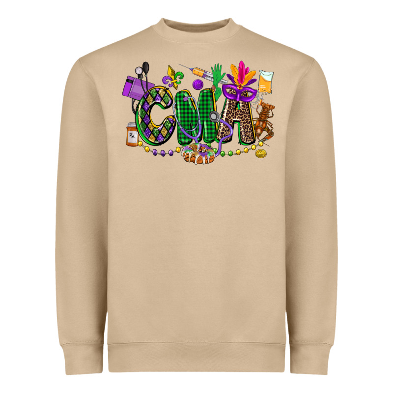 Cma Mardi Gras Cowgirl Heavyweight Sweatshirt by CowGirlArtShop | Teevron