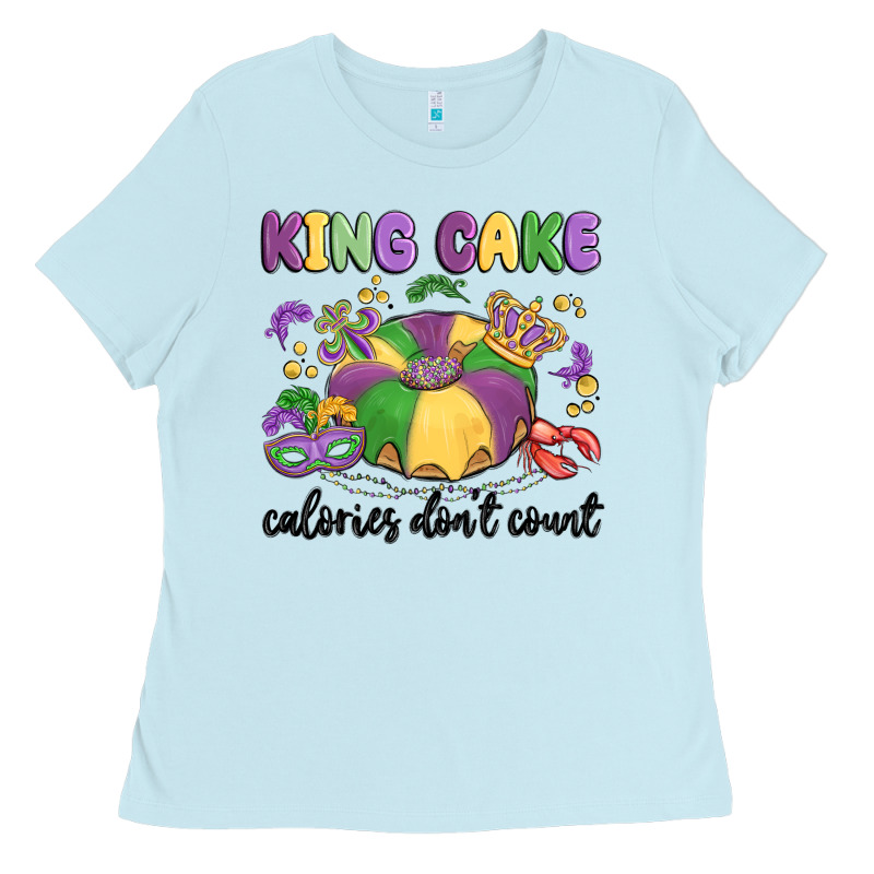 King Cake Calories Don't Count Ladies Tee by MaliasSmallBusiness | Teevron