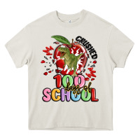 Cream crushed 100 days of school Heavy Core Tee - MaliasSmallBusiness
