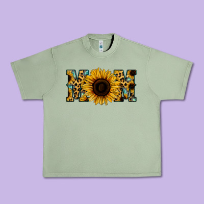 Leopard Sunflower Gemstone Mom Urban Heavy Tee Designed By Bettercallsaul