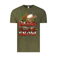 Vintage Olive baking through the snow Vintage Tee - Jasminsmagicworld