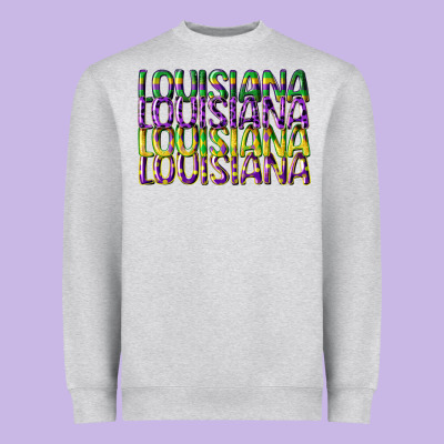 Louisiana Mardi Gras Heavyweight Sweatshirt Designed By Cowgirlartshop