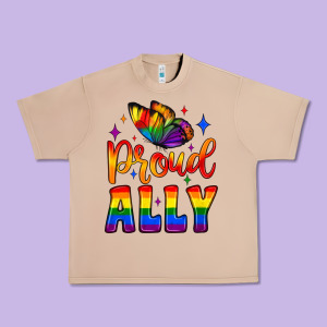 Proud Ally Urban Heavy Tee Designed By Jahusdesignshop