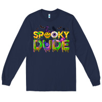 Navy spooky dude Long Sleeve Tee - NancyCooperArtShop