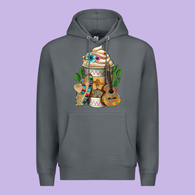 Mexican Hot Coffee Cup Premium Hoodie Designed By Fadigitalartstudio
