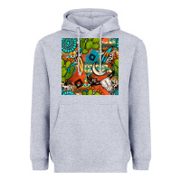 Heather Grey western cactus aztec seamless pattern Heavyweight Hoodie - BundleAndBundleShop