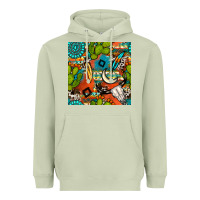 Matcha western cactus aztec seamless pattern Heavyweight Hoodie - BundleAndBundleShop