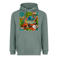 Sage western cactus aztec seamless pattern Heavyweight Hoodie - BundleAndBundleShop