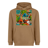 Toasted Coconut western cactus aztec seamless pattern Heavyweight Hoodie - BundleAndBundleShop