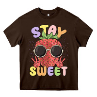 Chocolate Brown stay sweet Heavy Core Tee - MaliasSmallBusiness