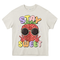 Cream stay sweet Heavy Core Tee - MaliasSmallBusiness