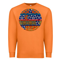 Carrot african fabric pattern round earrings Premium Sweatshirt - BundleAndBundleShop