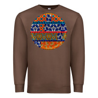 Chestnut african fabric pattern round earrings Premium Sweatshirt - BundleAndBundleShop