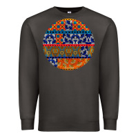 Smoke african fabric pattern round earrings Premium Sweatshirt - BundleAndBundleShop