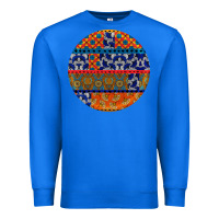 True Royal african fabric pattern round earrings Premium Sweatshirt - BundleAndBundleShop
