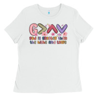White god is greater than the highs and lows Ladies Tee - MaliasSmallBusiness