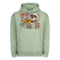Pigment Oil Green Tacos Never Broke My Heart Urban Hoodie - CowhideDigitalArt