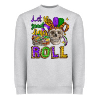 Heather Grey let the good times roll Heavyweight Sweatshirt - CowGirlArtShop