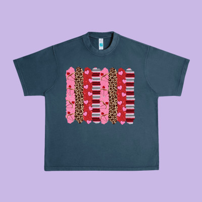 Valentine's Day Brushstrokes Urban Heavy Tee Designed By Ranaportraitstore