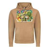 Vintage Camel coconut with fruits  background Vintage Hoodie - BarkalooDesign