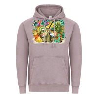 Vintage Zinc coconut with fruits  background Vintage Hoodie - BarkalooDesign