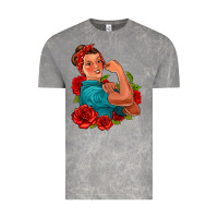 Cloud Rock hispanic strong woman with roses Vintage Tee - Jasminsmagicworld