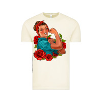 Vintage Arctic hispanic strong woman with roses Vintage Tee - Jasminsmagicworld