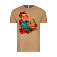 Vintage Camel hispanic strong woman with roses Vintage Tee - Jasminsmagicworld