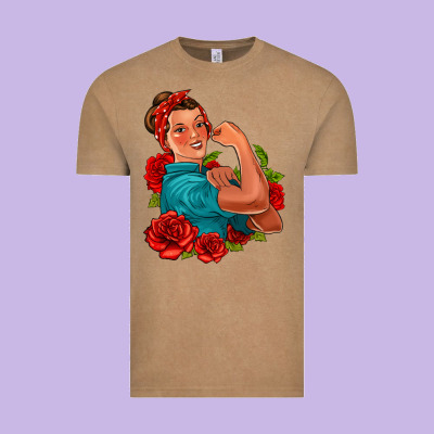 Hispanic Strong Woman With Roses Vintage Tee Designed By Jasminsmagicworld