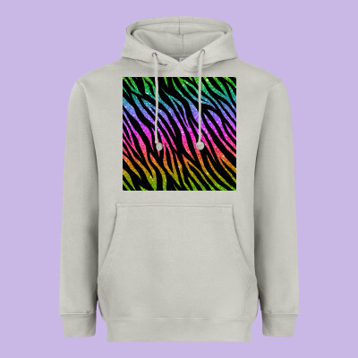 Zebra Glitter Seamless Pattern Heavyweight Hoodie Designed By Bundleandbundleshop