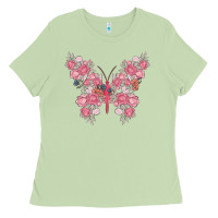 Matcha floral butterfly Ladies Tee - MaliasSmallBusiness