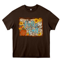 Chocolate Brown hello fall Heavy Core Tee - AdoDesignShop