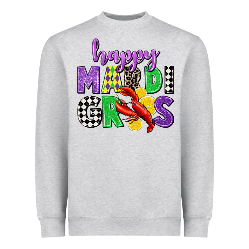 Happy Mardi Gras Heavyweight Sweatshirt by CowGirlArtShop | Teevron