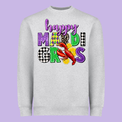 Happy Mardi Gras Heavyweight Sweatshirt Designed By Cowgirlartshop
