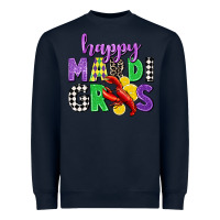 Navy happy mardi gras Heavyweight Sweatshirt - CowGirlArtShop