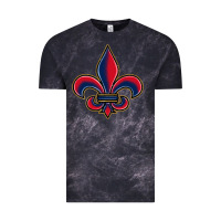 Cloud Black louisiana fleur de lis Vintage Tee - BarkalooDesign