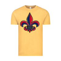 Vintage Mustard louisiana fleur de lis Vintage Tee - BarkalooDesign