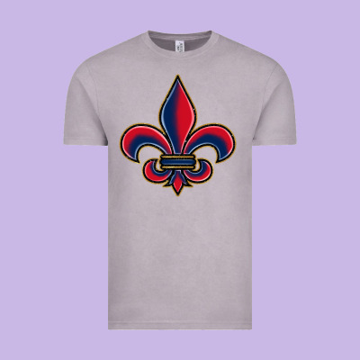 Louisiana Fleur De Lis Vintage Tee Designed By Barkaloodesign