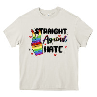 Cream gay pride Heavy Core Tee - MaliasSmallBusiness