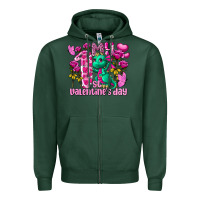 Sports Green My first Valentine's Day Dragon Zipper Hoodie - FaDigitalArtStudio