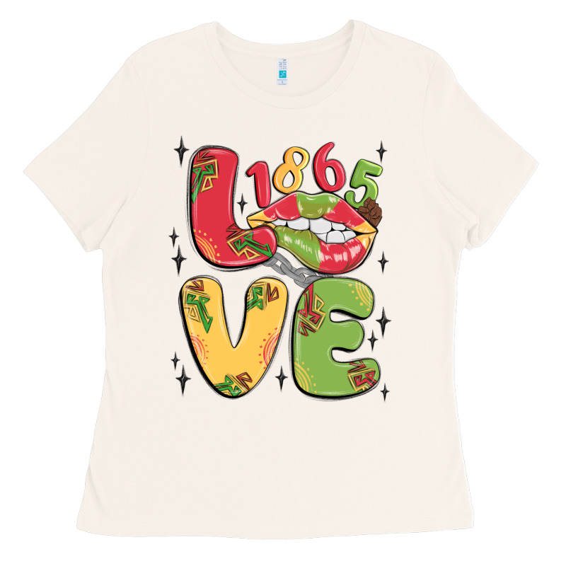 Love Juneteenth Lips Ladies Tee by MaliasSmallBusiness | Teevron
