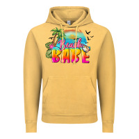 Vintage Mustard beach babe Vintage Hoodie - BarkalooDesign